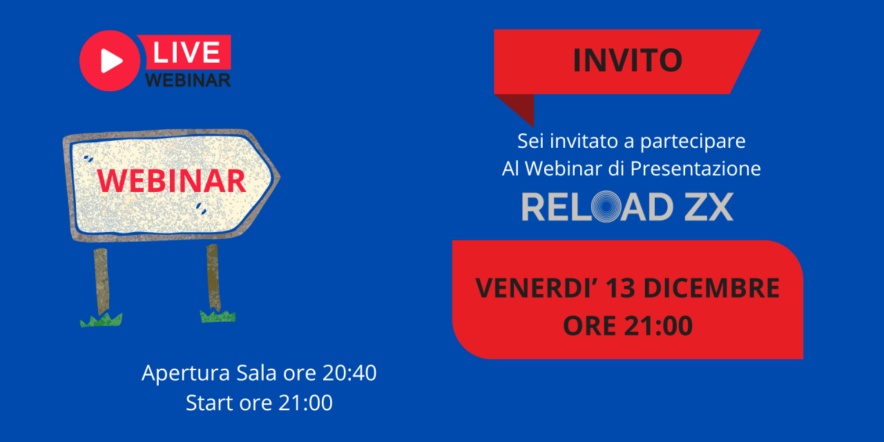 RELOAD ZX – Presentazione: vi aspettiamo alle ore 21:00