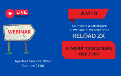 RELOAD ZX – Presentazione: vi aspettiamo alle ore 21:00