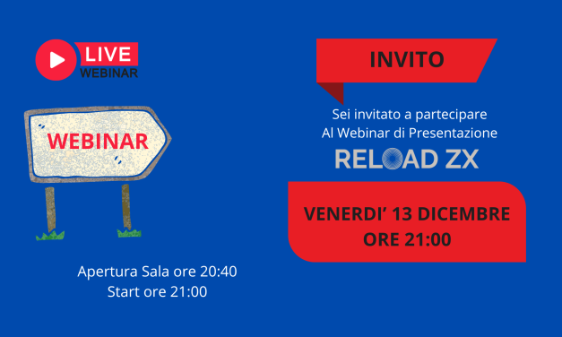 RELOAD ZX – Presentazione: vi aspettiamo alle ore 21:00