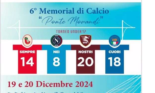 “Ponte Morandi” (19-20 dic.): la vincente del Memorial (6° edizione)