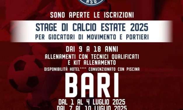 “PLAYER ACADEMY” – Tutto pronto per gli stage di Bari, ecco tutte le NEWS!