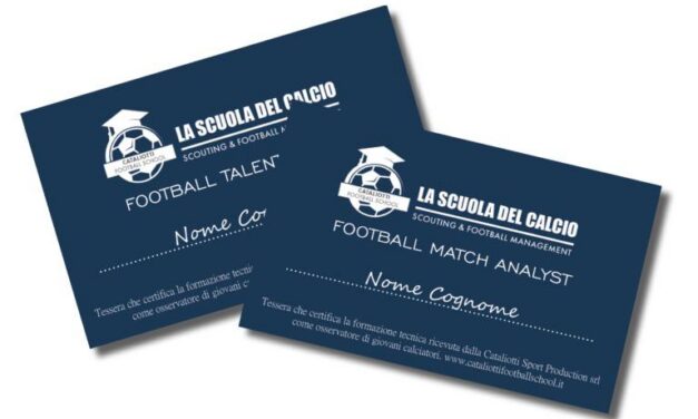 CATALIOTTI FOOTBALL SCHOOL: Riparte la VII edizione della scuola per futuri osservatori e manager del calcio italiano